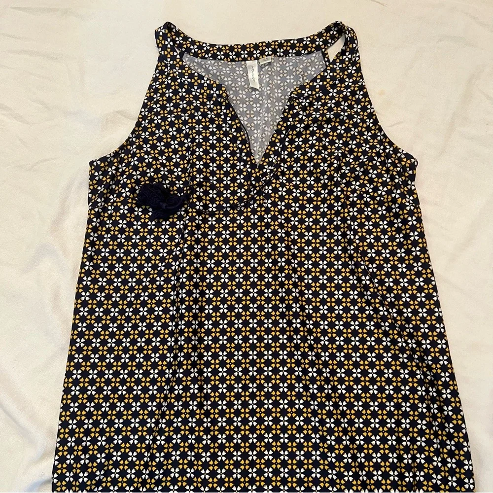 Black and Yellow Geometric Maxi Dress - Picture 2 of 12